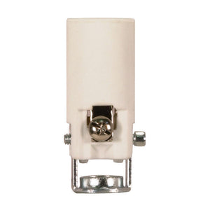 Satco - 80-1090 - Candelabra - Porcelain Sockets W/Paper Liner - White