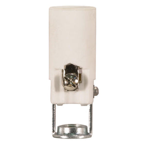 Satco - 80-1091 - Candelabra - Porcelain Sockets W/Paper Liner - White