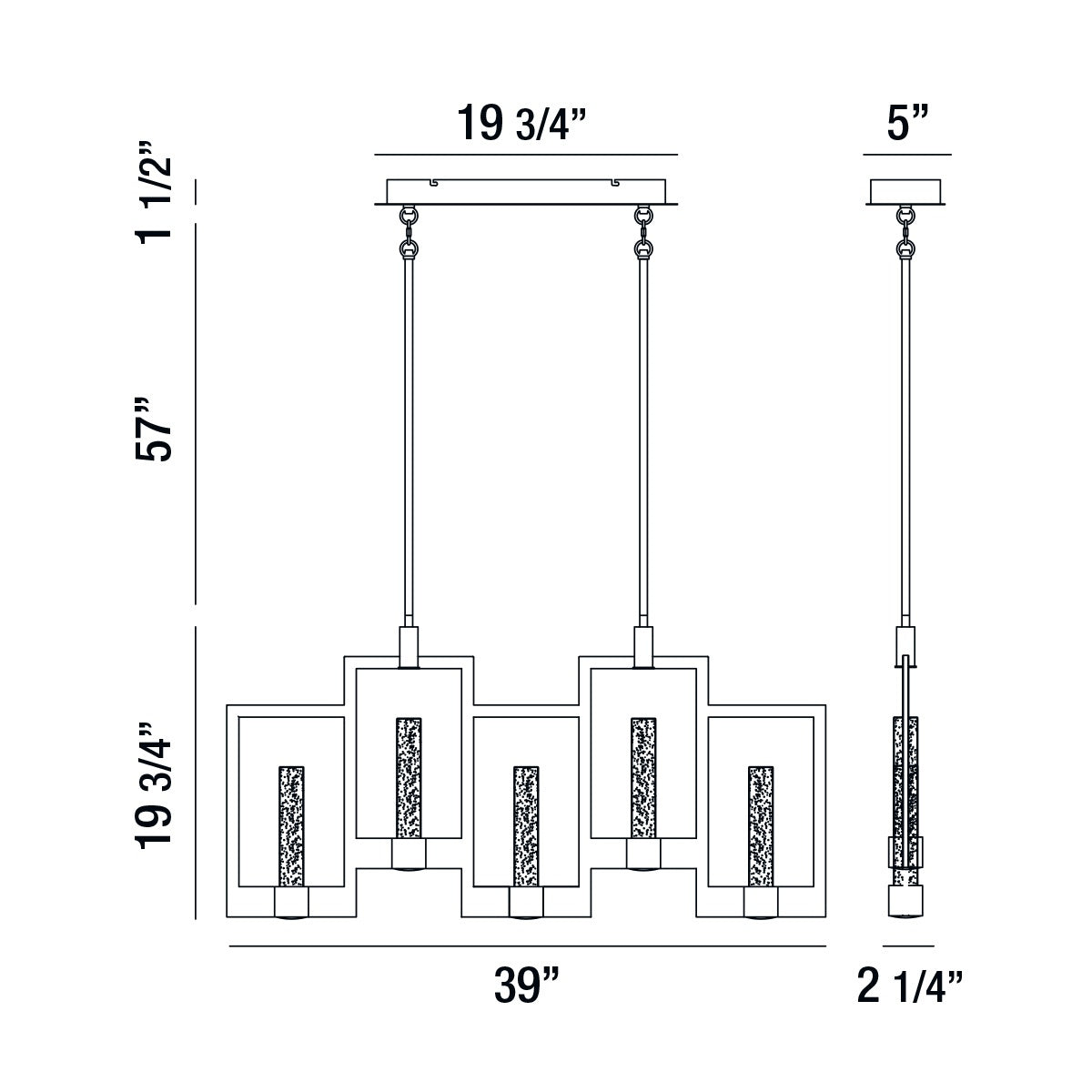 Eurofase - 35949-015 - LED Chandelier - Hanson - Black