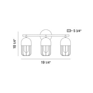 Eurofase - 35961-017 - Three Light Bathbar - Palmerston - Matte Black