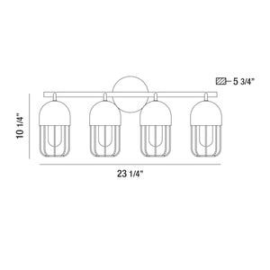 Eurofase - 35962-014 - Four Light Bathbar - Palmerston - Matte Black