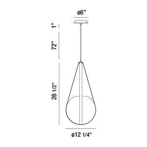 Eurofase - 35990-017 - ROSEMOUNT-PEN-27IN-CHR-WH - ROSEMOUNT - Chrome-Wh