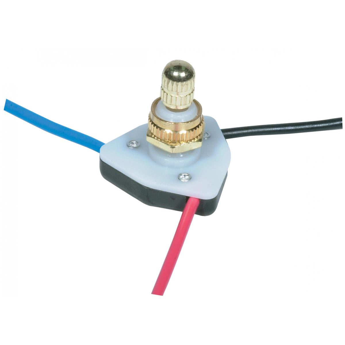 Satco - 80-1140 - Hi-Low Metal Rotary Switch With Diode - Brass Plated