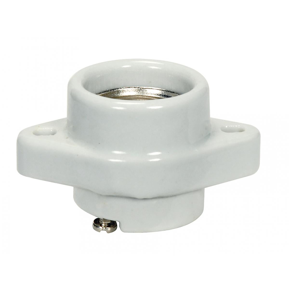 Satco - 80-1149 - Keyless Porcelain One Piece Sign Socket - White
