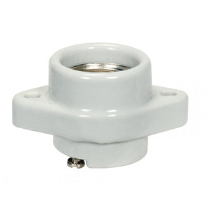 Satco - 80-1149 - Keyless Porcelain One Piece Sign Socket - White