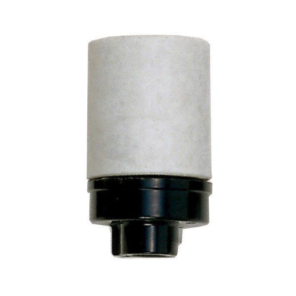 Satco - 80-1150 - Keyless Porcelain Socket With Phenolic 1/8 Ips Cap - White
