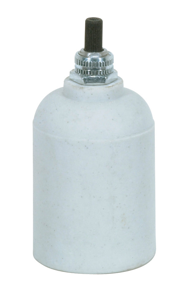 Satco - 80-1157 - Porcelain Bottom Turn Knob Socket - Porcelain