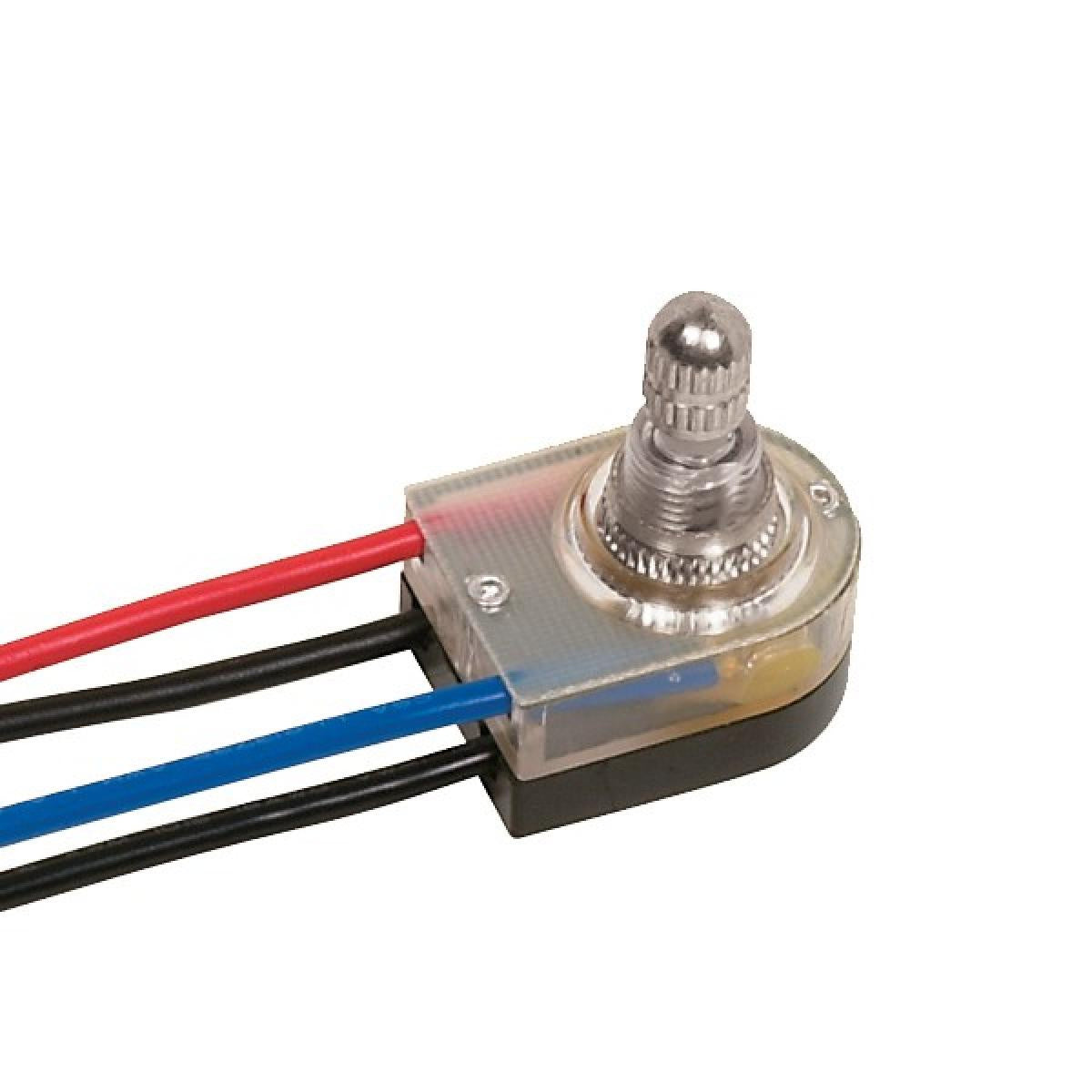 Satco - 80-1360 - On-Off Lighted Rotary Switch - Nickel Plated