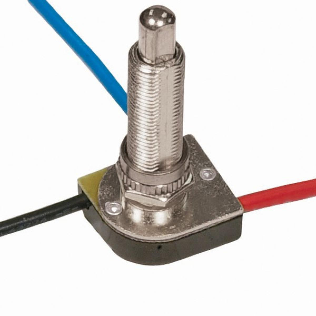 Satco - 80-1370 - 3-Way Metal Push Switch - Nickel Plated