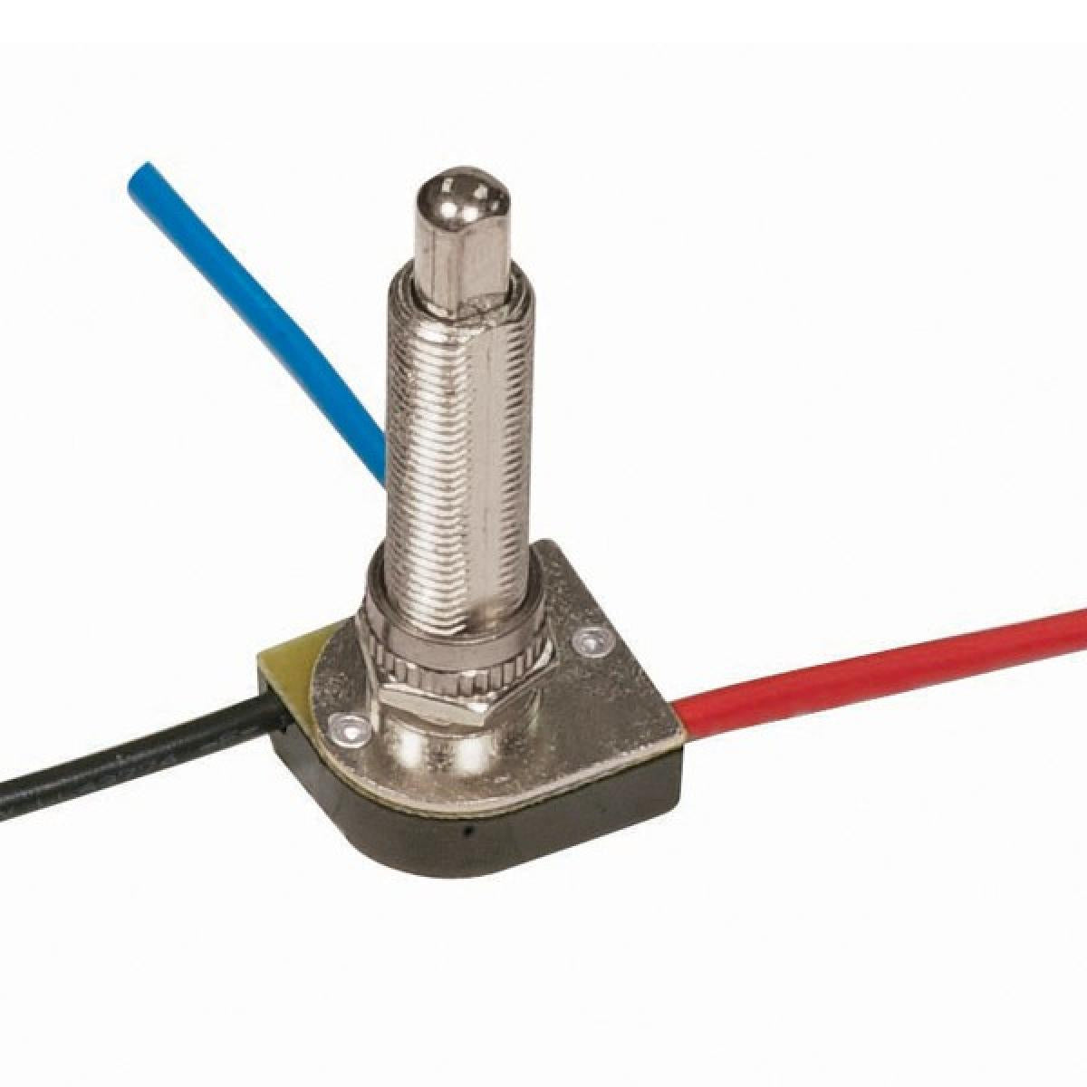 Satco - 80-1412 - 3-Way Metal Push Switch - Nickel Plated