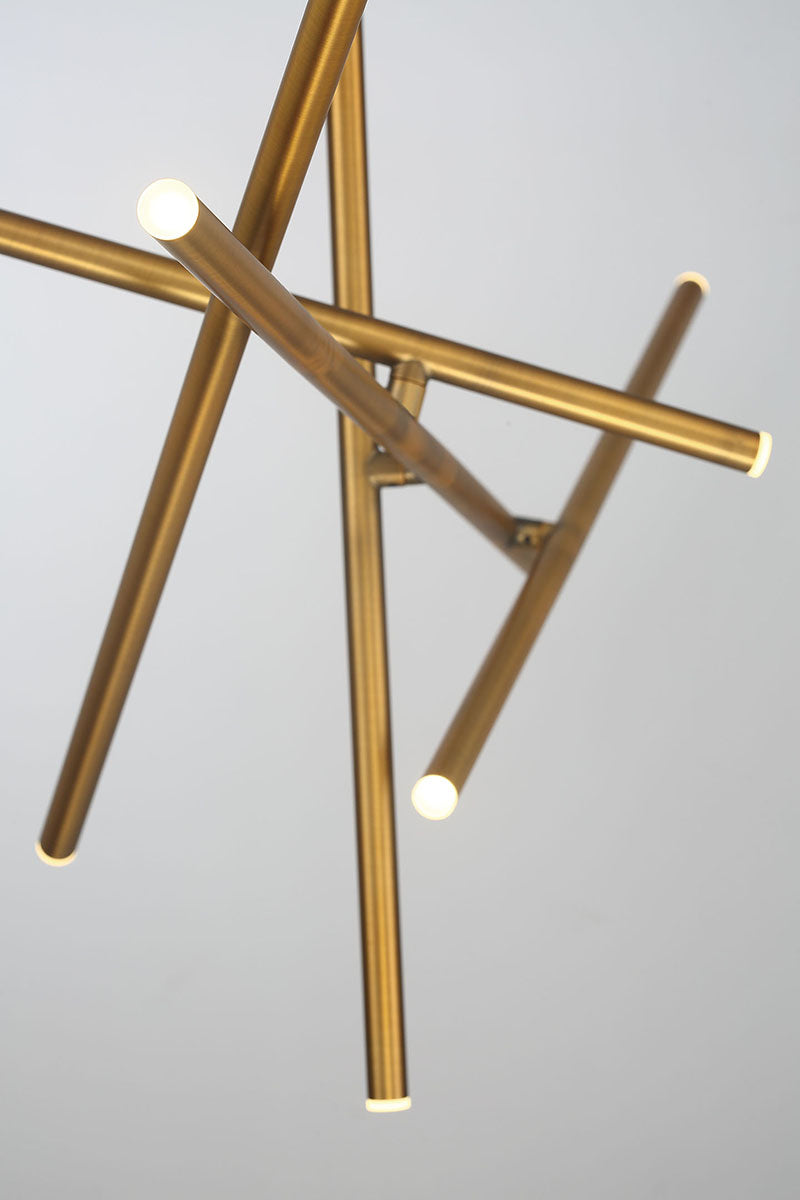 Eurofase - 36250-035 - CROSSROADS-CHD-10LT-47IN-BR - CROSSROADS - Brass