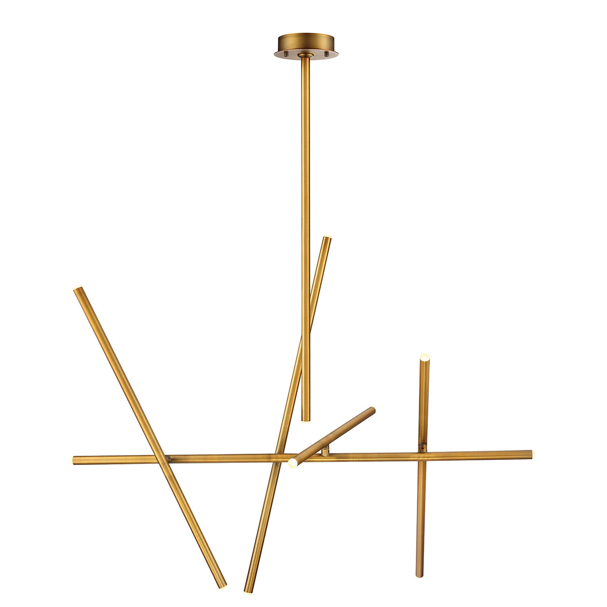 Eurofase - 36250-035 - CROSSROADS-CHD-10LT-47IN-BR - CROSSROADS - Brass
