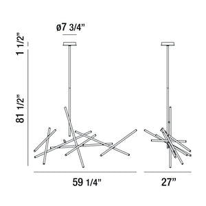 Eurofase - 36251-025 - LED Chandelier - Crossroads - Satin Nickel