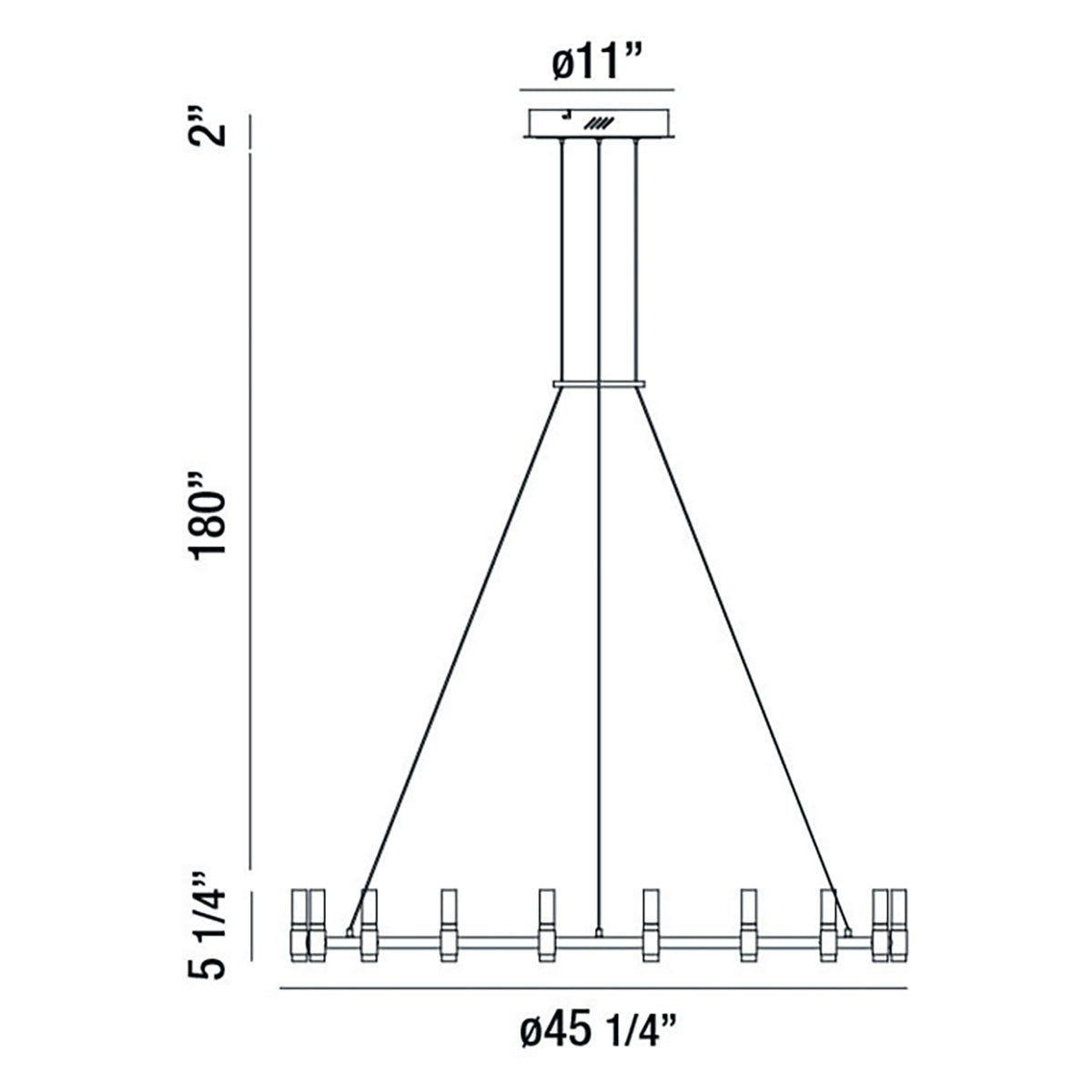 Eurofase - 37044-015 - LED Chandelier - Albany - Deep Black/Brass