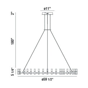 Eurofase - 37045-012 - LED Chandelier - Albany - Deep Black/Brass