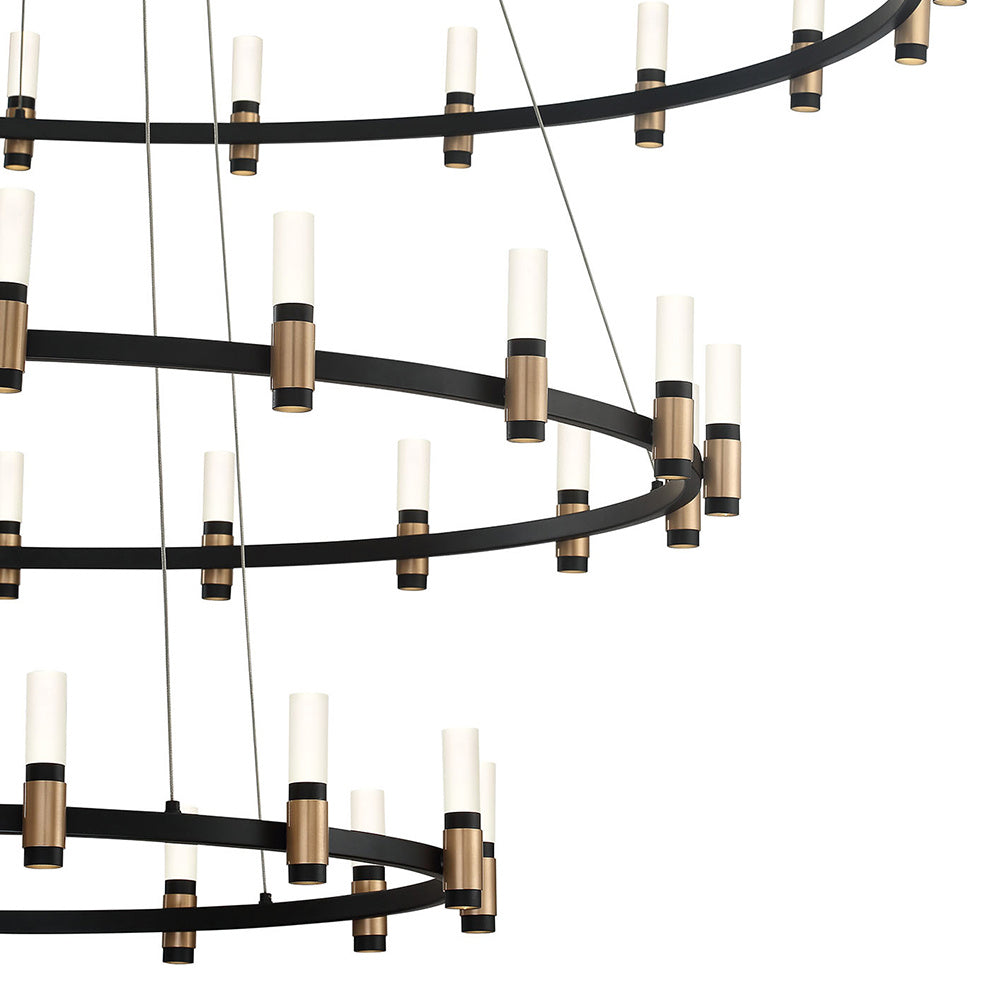 Eurofase - 37046-019 - LED Chandelier - Albany - Deep Black/Brass