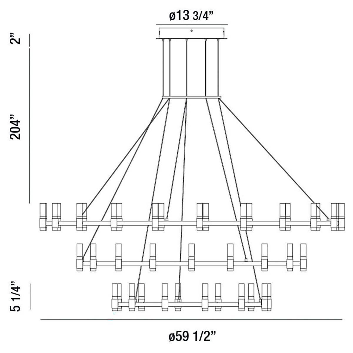 Eurofase - 37046-019 - LED Chandelier - Albany - Deep Black/Brass