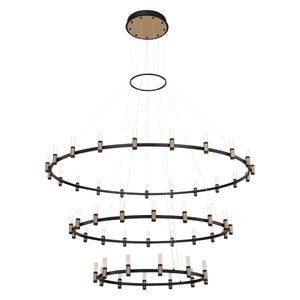 Eurofase - 37046-019 - ALBANY-CHD-51LT-60IN-BRBM-WH - ALBANY - Brass-Black