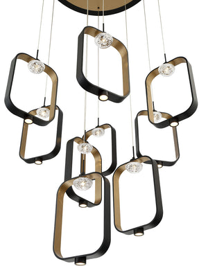 Eurofase - 37079-017 - DAGMAR-CHD-9LT-33IN-GBM-CL - DAGMAR - Gold-Black