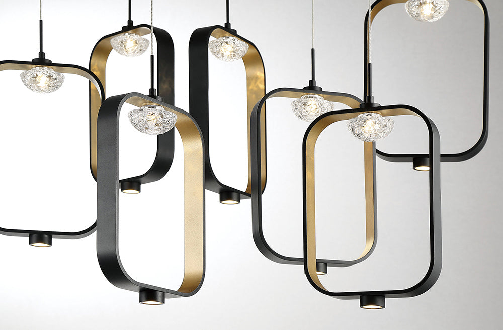 Eurofase - 37079-017 - DAGMAR-CHD-9LT-33IN-GBM-CL - DAGMAR - Gold-Black
