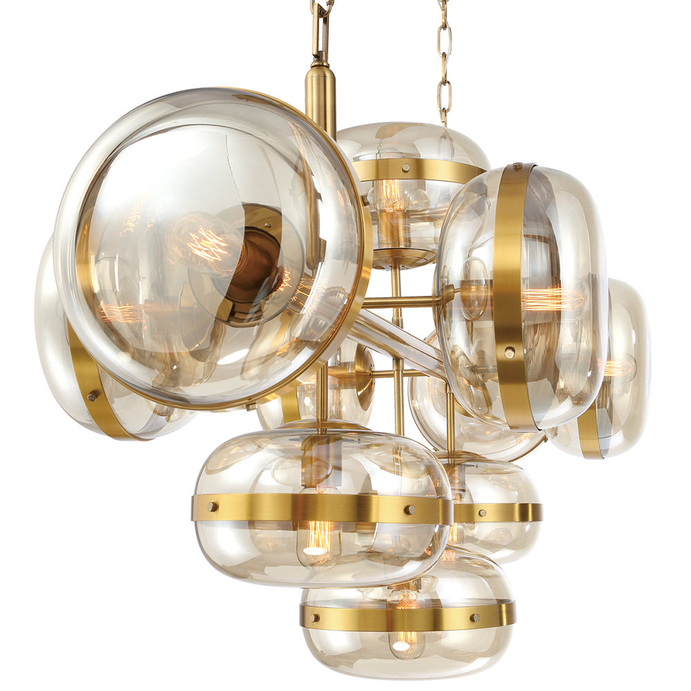 Eurofase - 37089-016 - NOTTINGHAM-CHD-10LT-54IN-BR-AM - NOTTINGHAM - Brass