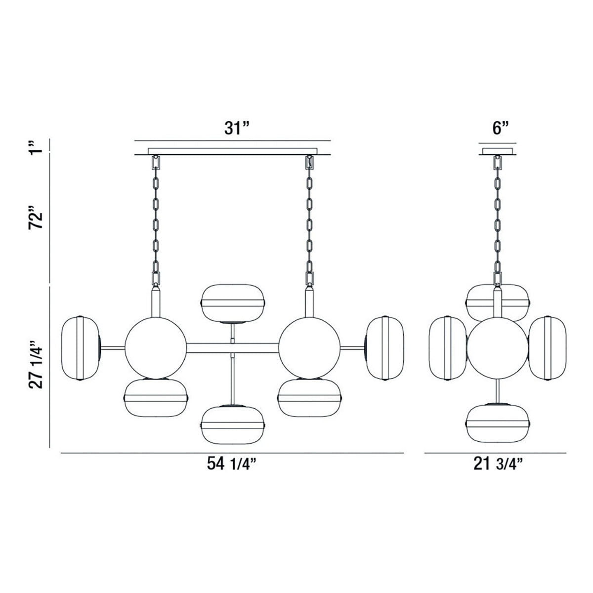 Eurofase - 37089-016 - Ten Light Chandelier - Nottingham - Ancient Brass