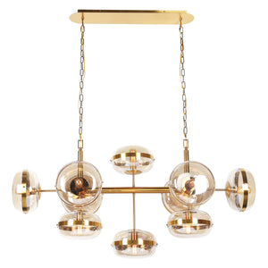 Eurofase - 37089-016 - NOTTINGHAM-CHD-10LT-54IN-BR-AM - NOTTINGHAM - Brass
