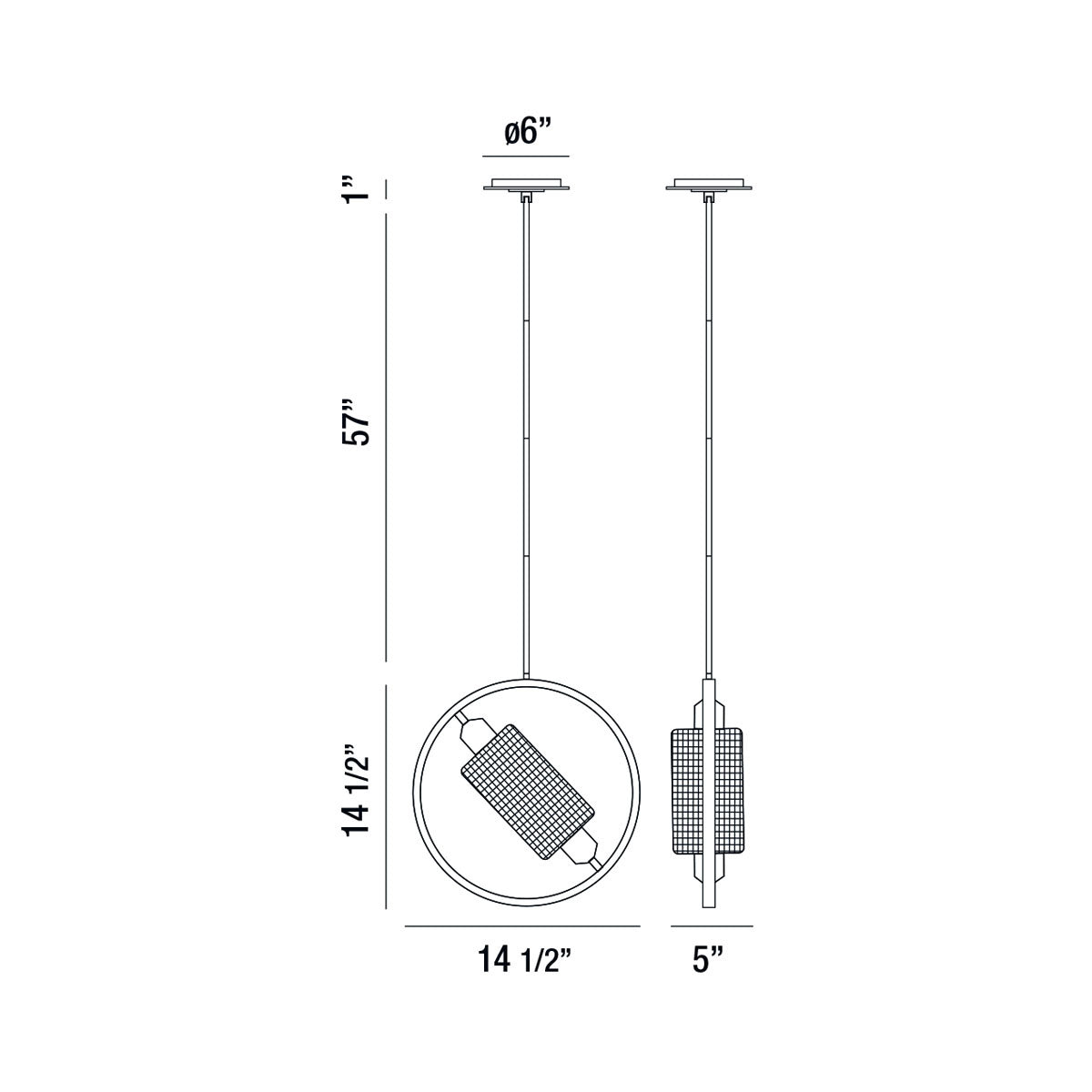 Eurofase - 37108-014 - One Light Pendant - Seamore - Black