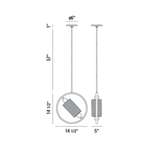 Eurofase - 37108-014 - One Light Pendant - Seamore - Black