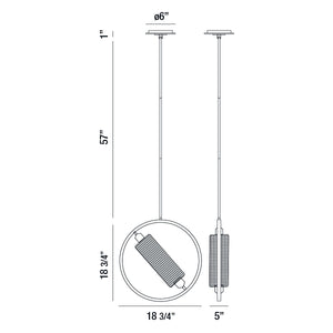 Eurofase - 37109-011 - One Light Pendant - Seamore - Black