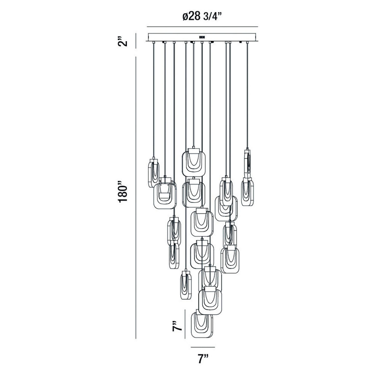Eurofase - 37192-013 - PAGET-CHD-19LT-29IN-GD-CL - PAGET - Gold