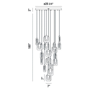 Eurofase - 37192-013 - PAGET-CHD-19LT-29IN-GD-CL - PAGET - Gold