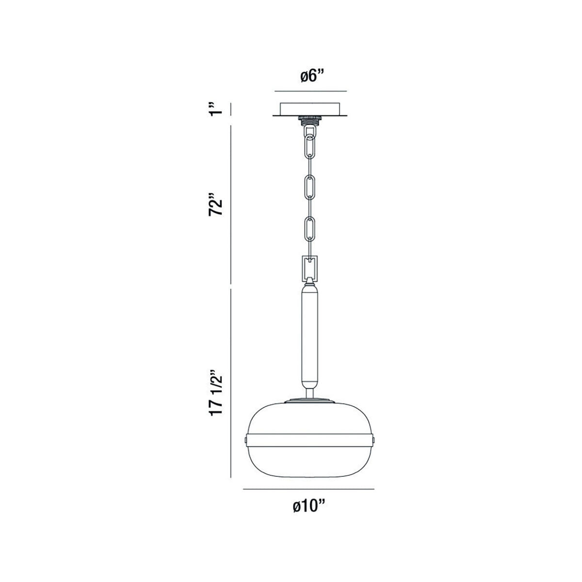Eurofase - 37196-011 - NOTTINGHAM-PEN-18IN-BR - NOTTINGHAM - Brass
