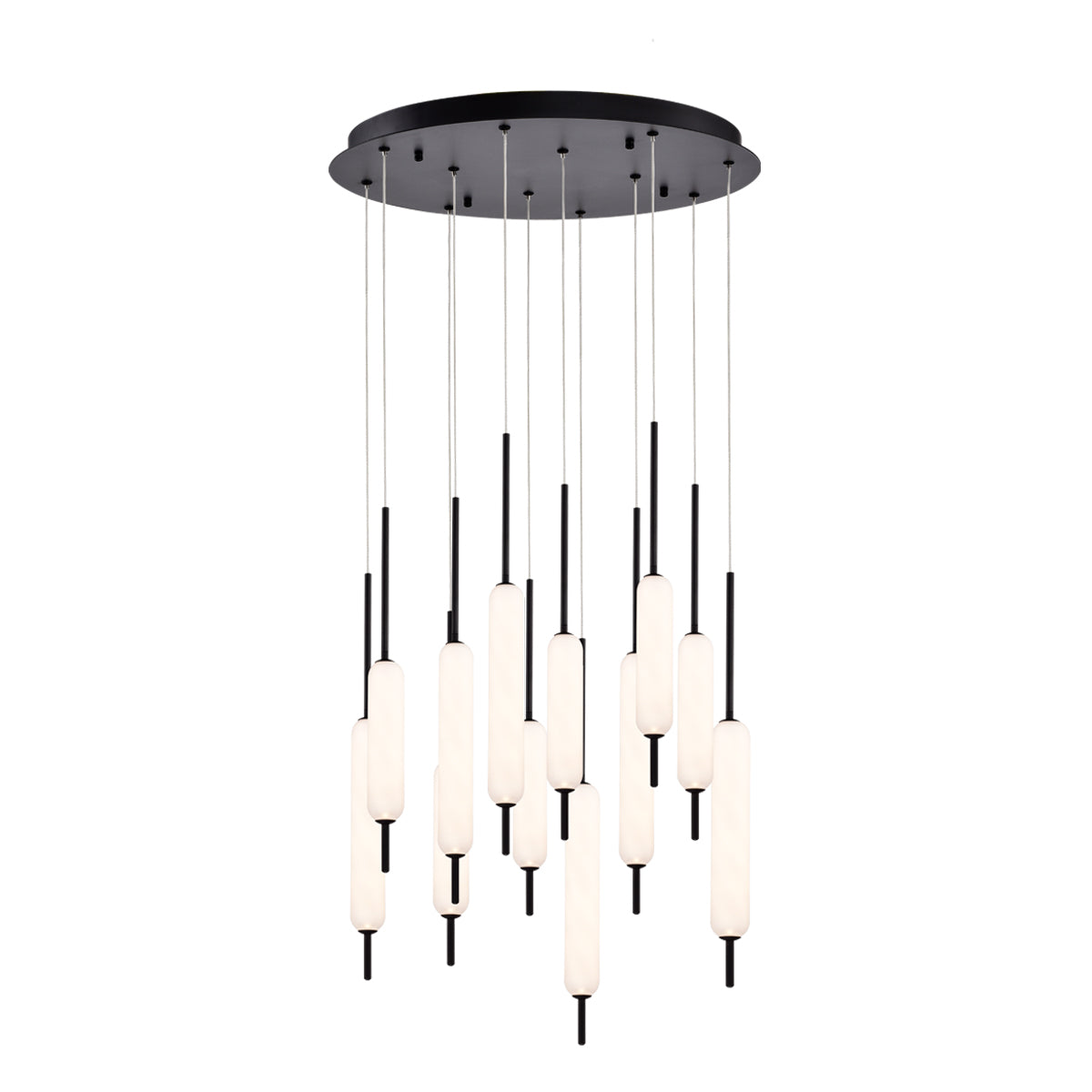 Eurofase - 37235-024 - CUMBERLAND-CHD-12LT-22IN-BK-WH - CUMBERLAND - Black