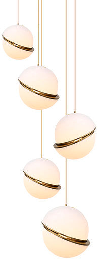 A Touch Of Design - CL1016023 - One Light Pendant - Bianca - Brass/ White