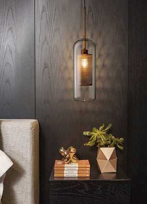 A Touch Of Design - CL1016061 - One Light Pendant - Ezra - Antique Brass/Clear