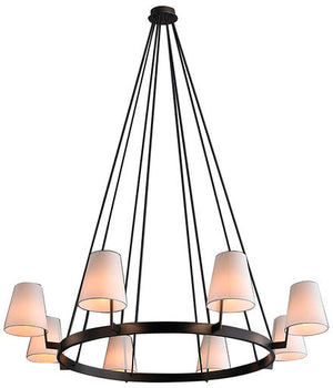 A Touch Of Design - CL1016122 - Six Light Chandelier - St.James - Black/Fabric