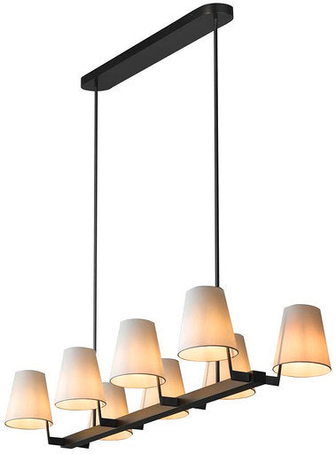 A Touch Of Design - CL1016139 - Eight Light Chandelier - St.James - Black/Fabric