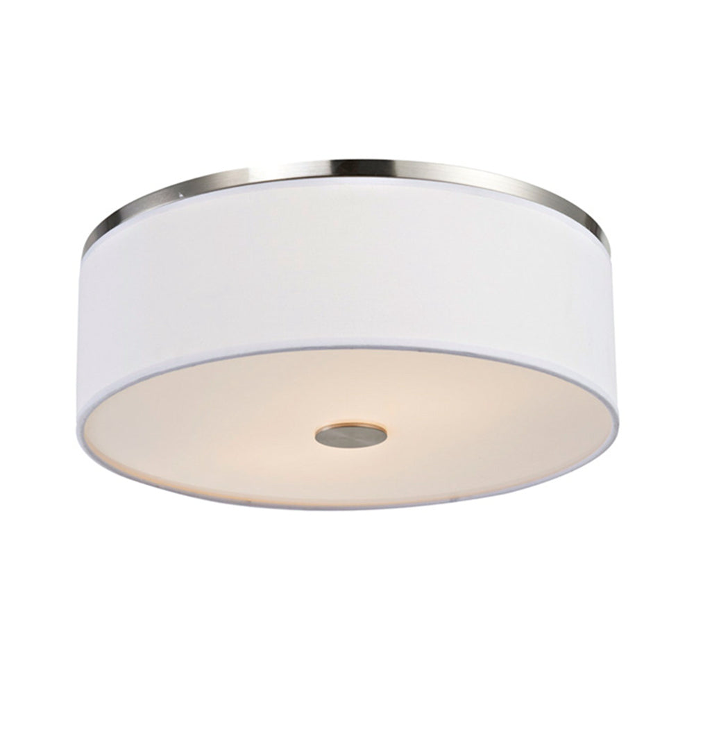 A Touch Of Design - GC9070N3 - Three Light Semi Flush Mount - Delia - White/Brushed Nickel