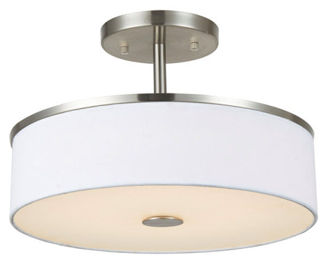 A Touch Of Design - GC9071N3 - Three Light Flush Mount - Delia - White/Silver