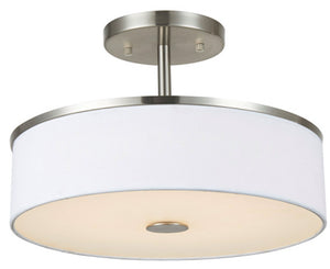 A Touch Of Design - GC9071N3 - Three Light Flush Mount - Delia - White/Silver