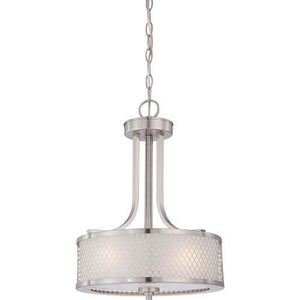 A Touch Of Design - GP1030N3 - Three Light Pendant - Ryan - Satin Nickel