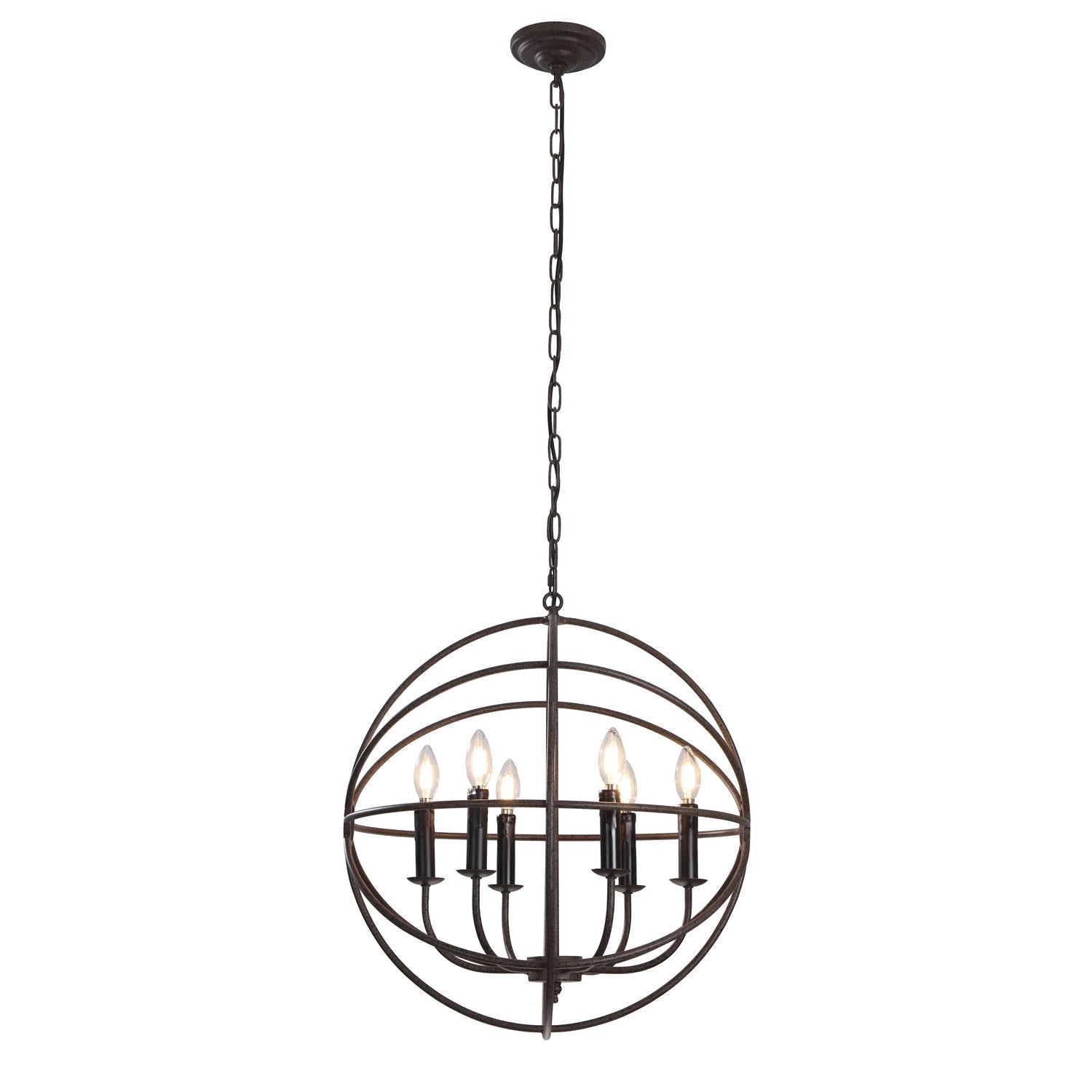 A Touch Of Design - GY5013-D6 - Six Light Chandelier - Daylen - Black