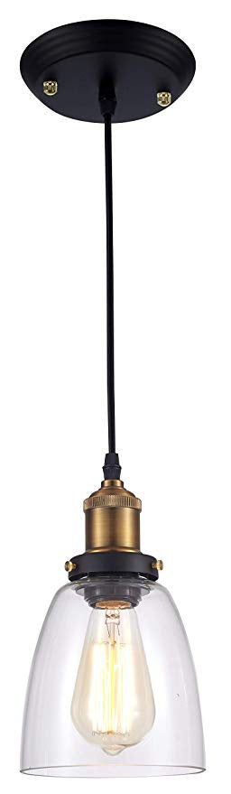 A Touch Of Design - LOFT136 - One Light Pendant - Olivia - Clear Glass / Brushed Brass