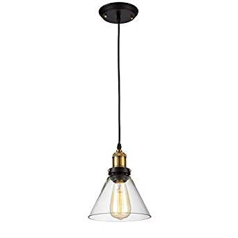 A Touch Of Design - LOFT137 - One Light Pendant - Fiona - Clear Glass / Brushed Brass