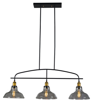 A Touch Of Design - LOFT140-3 - Three Light Chandelier - Blaine - Matte Black / Clear