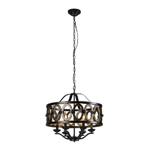 A Touch Of Design - LOFT192-6 - Six Light Chandelier - Alcott - Aged Black