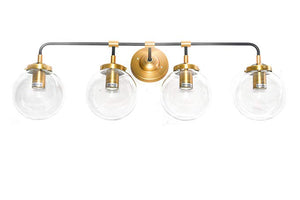 A Touch Of Design - LOFT208W-4 - Four Light Wall Sconce - Everly - Antique Brass / Clear Glass