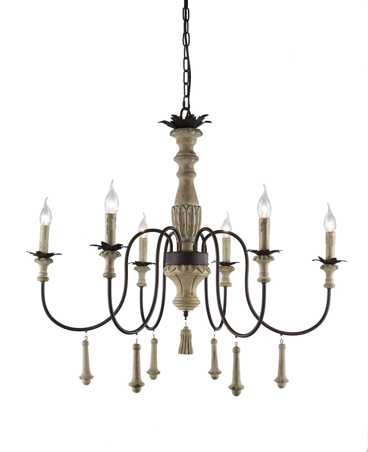 A Touch Of Design - LOFT223-6 - Six Light Chandelier - Mirabelle - Vintage