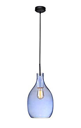 A Touch Of Design - MO 1201 -B-B - One Light Pendant - Rayna - Blue Glass